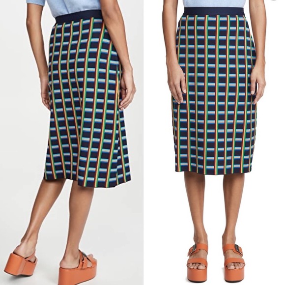 Tory Burch Dresses & Skirts - NWT Tory Burch Sport circuit Check Tech Knit Skirt sz M